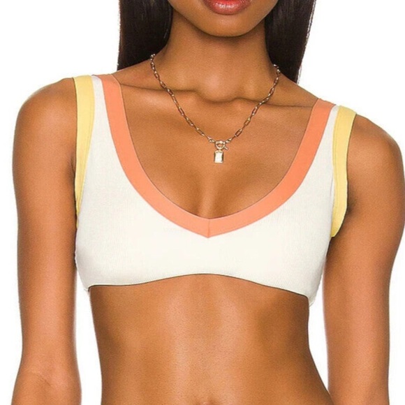 l*space Lala Cream Bikini Top Size Small - Picture 6 of 6